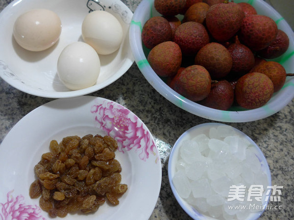 Raisin, Egg, Lychee recipe