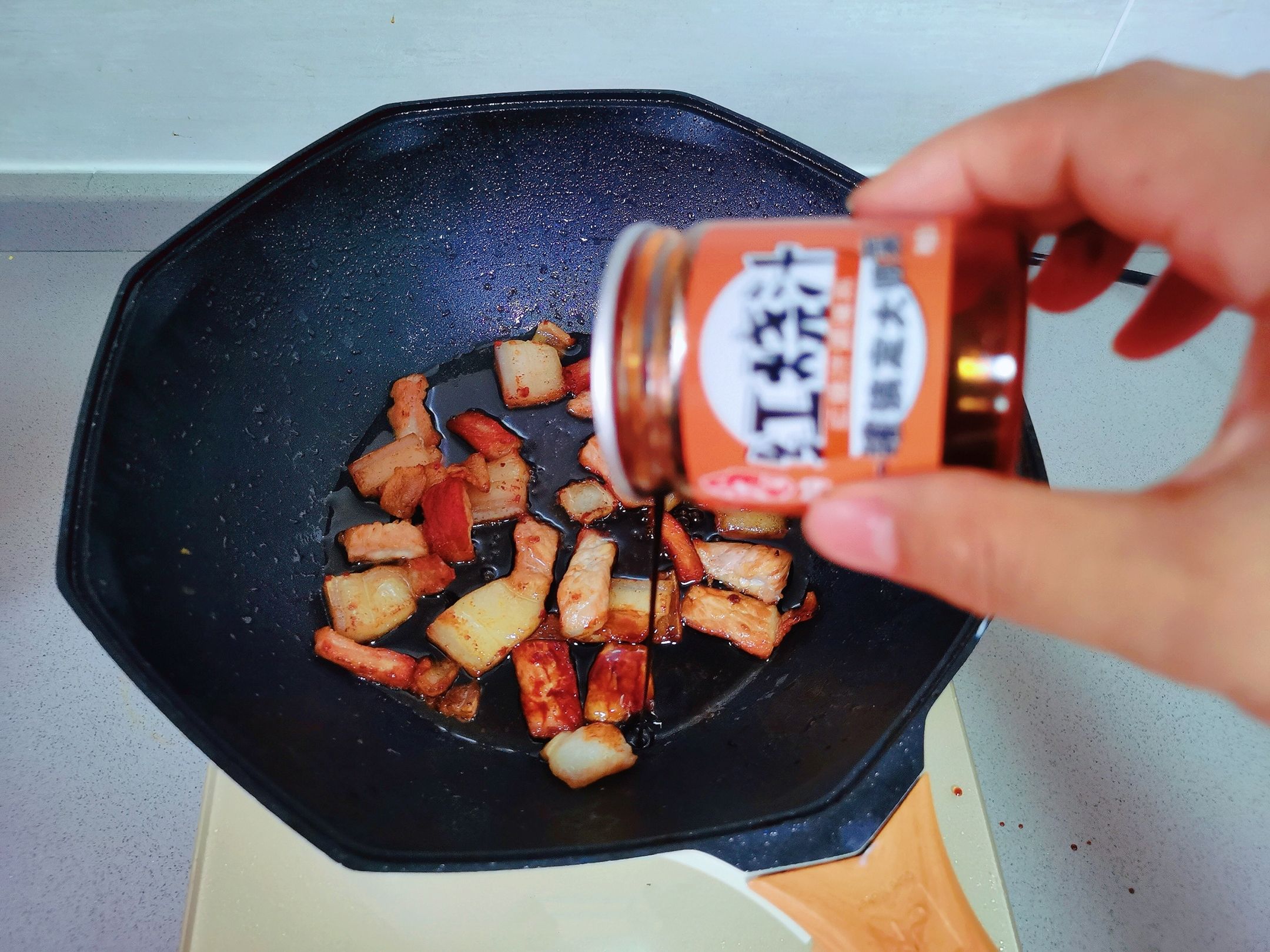 Fried Pork with Dried Beans recipe