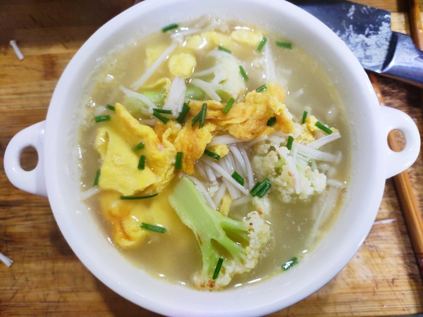 Organic Cauliflower Egg Soup recipe