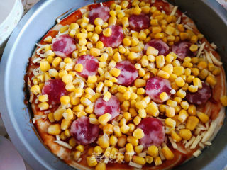 Sausage Corn Pizza recipe