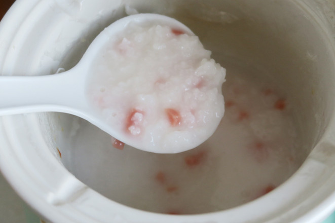 Baby Food Supplement: Ham, Milk, Rice Porridge recipe