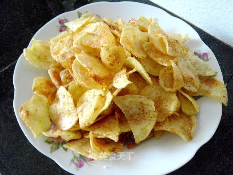 Spicy Potato Chips recipe