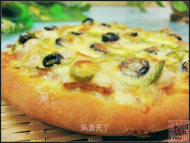 Bacon Olive Pizza (7 Inches) recipe