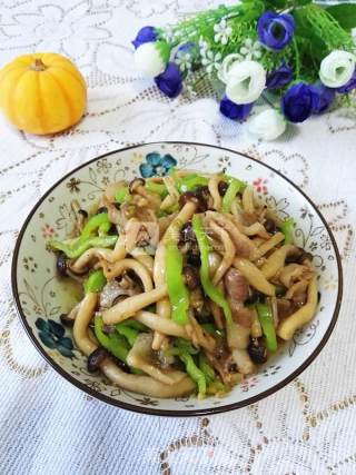 Stir-fried Pork Belly with Fresh Mushrooms recipe