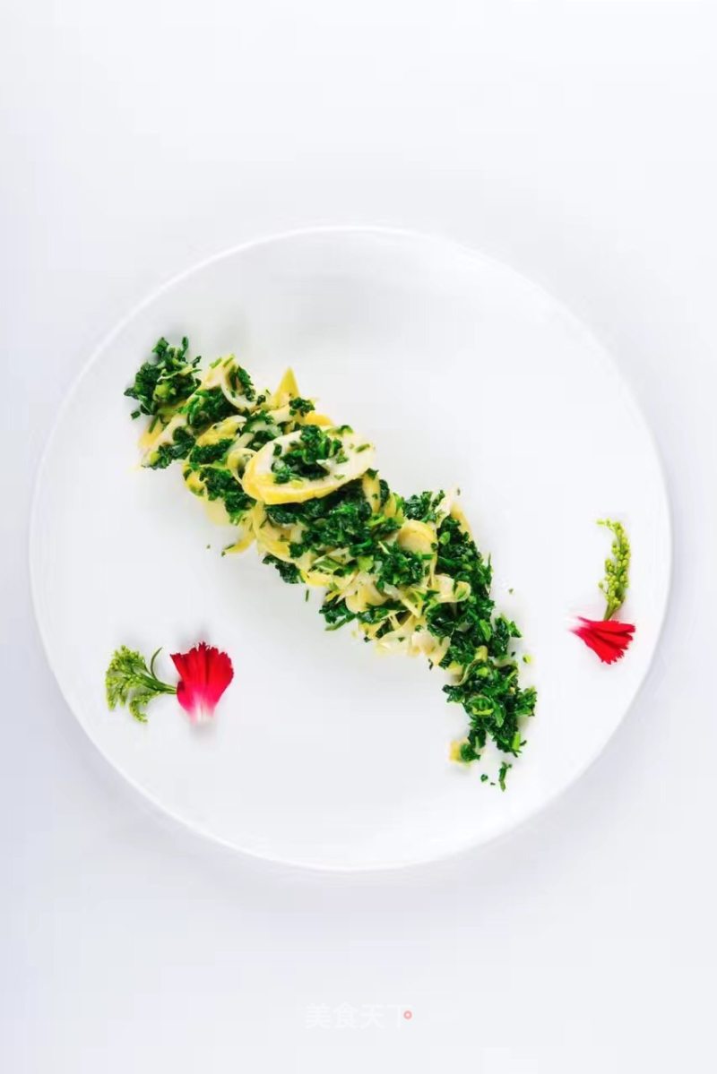 The Taste of Spring (3)-shepherd's Purse Mixed with Spring Bamboo Shoots recipe