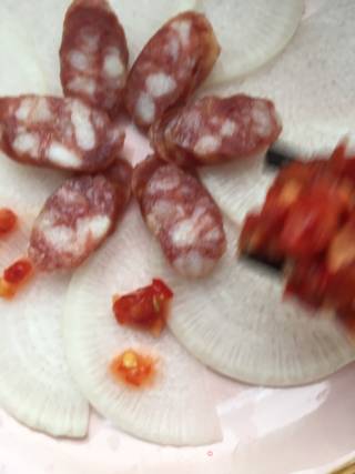 Steamed White Radish with Chinese Sausage recipe
