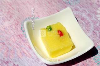 Little Gold Bricks ~ Corn Paste Panna Cotta recipe