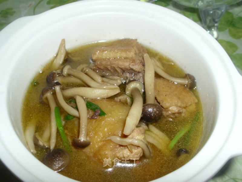 Stewed Chicken Thigh with Shimeji Mushroom recipe