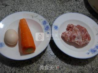 Steamed Minced Pork with Egg and Carrot recipe