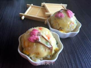 Cheese Sakura Rice Ball recipe