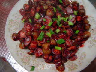 [fuzhou Home Cooking] Stir-fried Clams with Red Glutinous Rice recipe