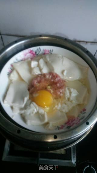 Tofu Steamed Egg with Minced Meat recipe