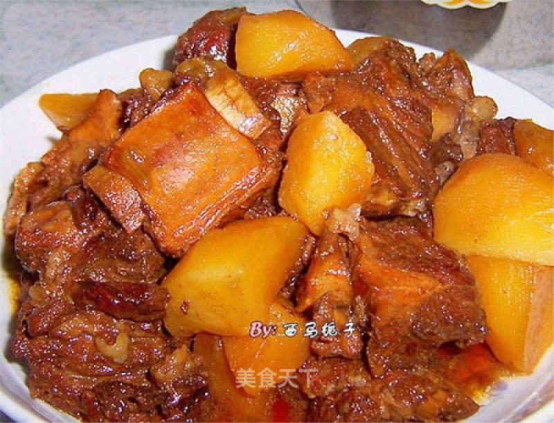 Braised Potatoes with Pork Ribs recipe