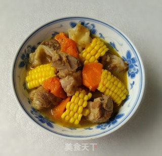 Braised Corn Carrots with Crispy Ribs recipe