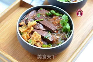 Duck Blood Vermicelli Soup recipe