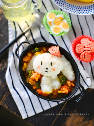 Curry Rice Ball: Little Cute Rabbit recipe