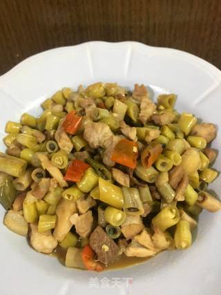 Stir-fried Capers with Diced Pork recipe