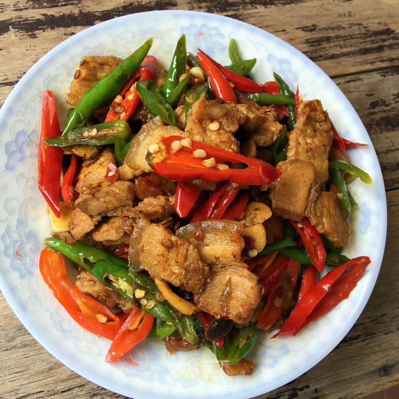 Hot Pepper Twice Cooked Pork recipe