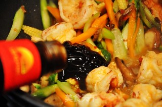 Fried Seafood Udon Noodles with Xo Sauce recipe