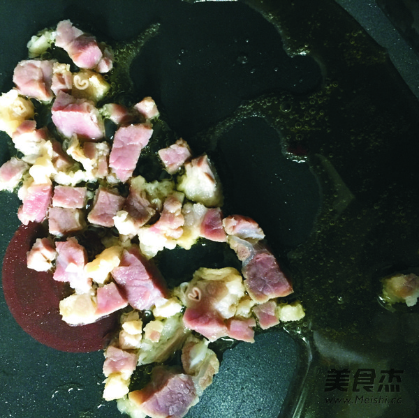 Stir-fried Broad Beans with Bacon and Bamboo Shoots recipe