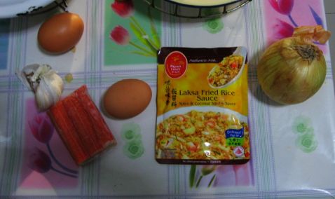 Fried Rice with Laksa Sauce recipe