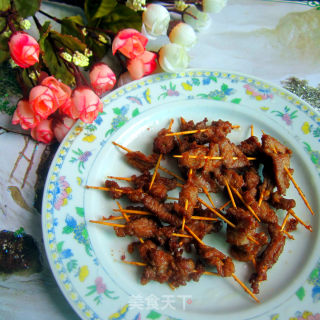 Roasted Toothpick Meat-------microwave Snack recipe