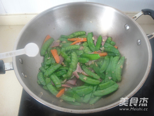 Garlic Bacon Snow Pea recipe