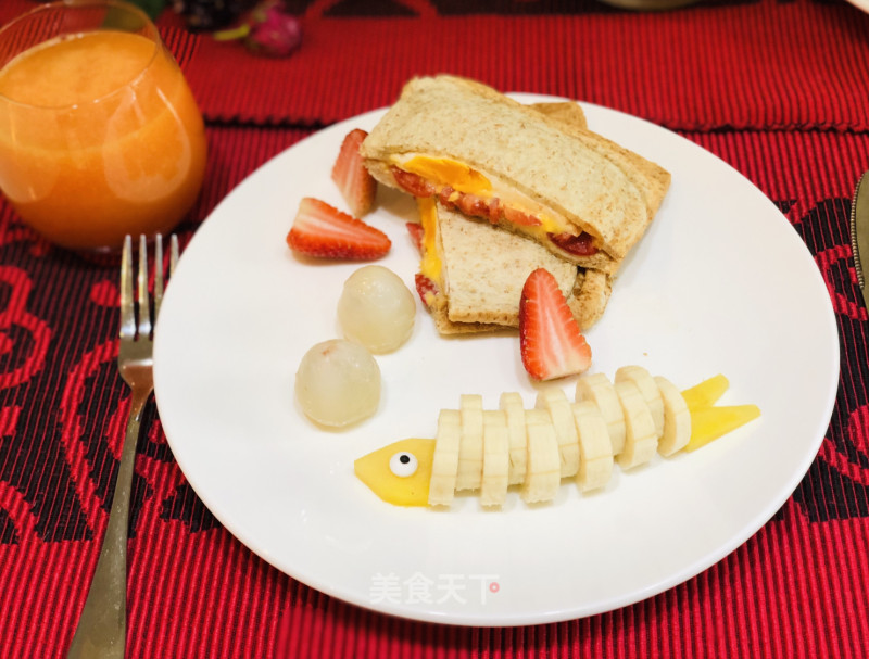 Egg Sandwich + Banana Fish recipe