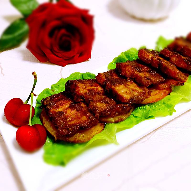 #aca烤明星大赛#roasted Pork Belly with Potato Chips recipe