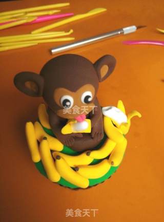 #柏翠大赛# Monkey Race Lei Fondant Cup Cake recipe