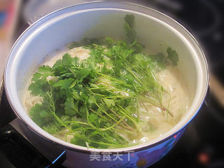 Enoki Mushroom and Cilantro Egg Drop Soup recipe
