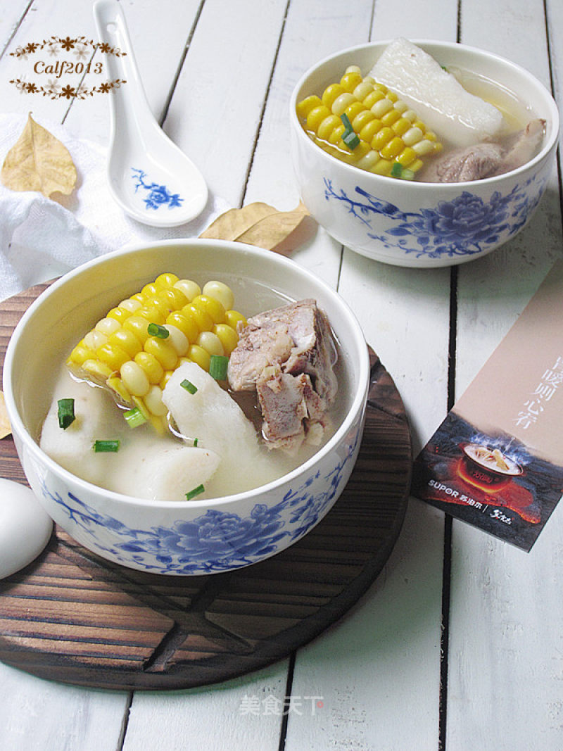 Yam Corn Keel Soup recipe