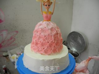 Gradient Barbie Cake recipe