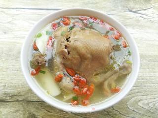 Steamed Yam, Wolfberry and Pigeon Soup recipe