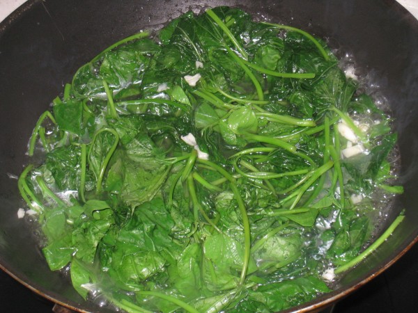 Garlic Brine Sweet Potato Leaves recipe