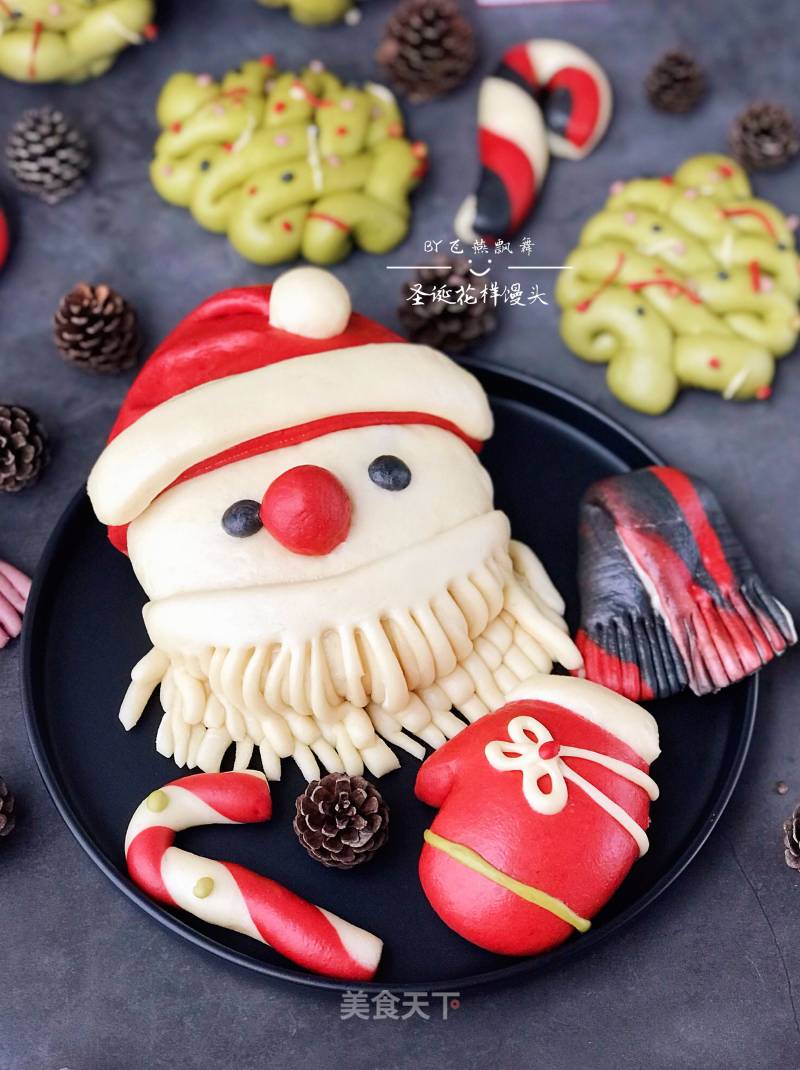 Christmas Pattern Buns recipe