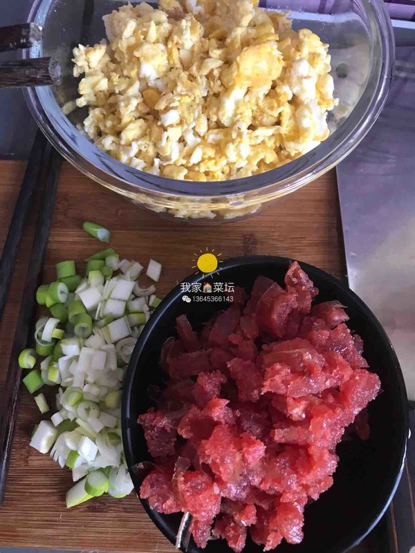 Cantonese Style Fried Rice with Sausage and Sand Tea recipe