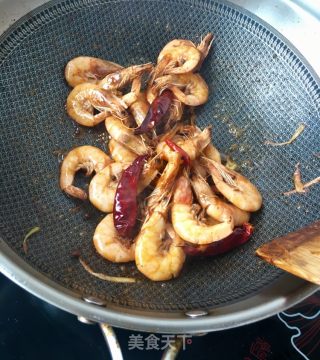 "quick Hand Meal" Stir-fried Shrimp with Mochi and Chili recipe