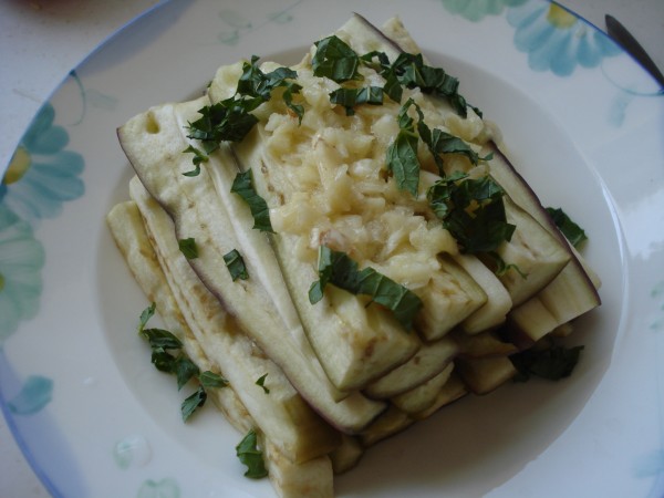 Eggplant with Mint and Garlic recipe