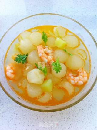 Shrimp and Winter Melon Balls recipe