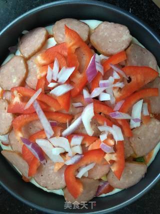 Assorted Pizza with Red Sausage recipe