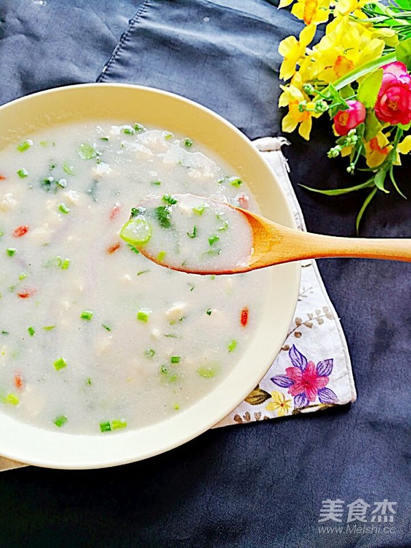 Creamy White Taro Meatball Soup recipe