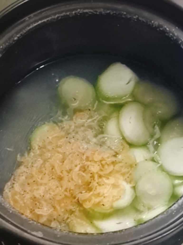 Shrimp Skin Loofah Congee recipe