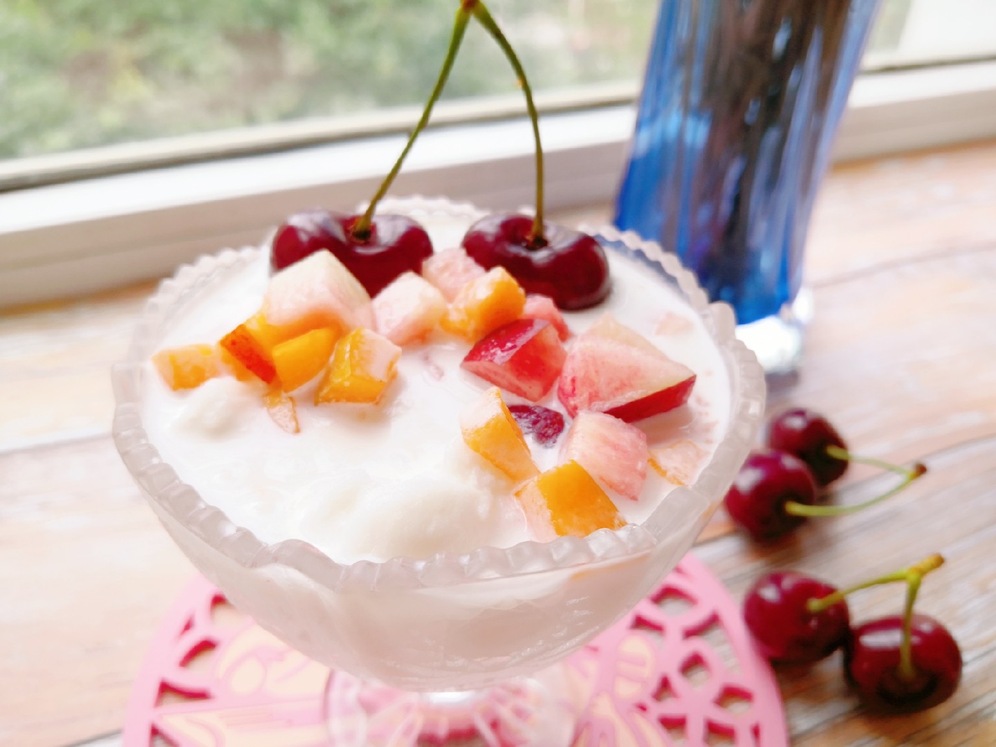 Fruit Milk Ice Drink recipe