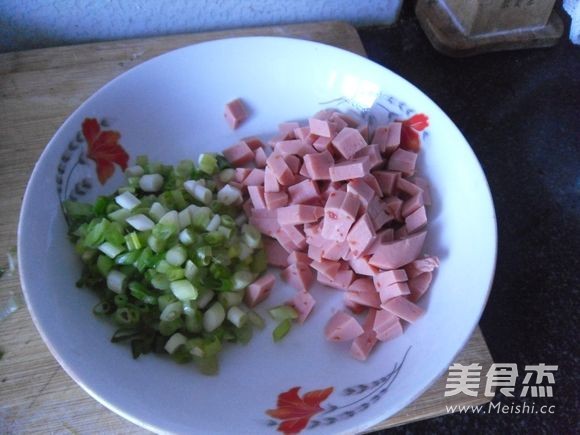 Fried Rice with Spinach Stalks recipe