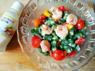 Okra Shrimp Ball Salad recipe