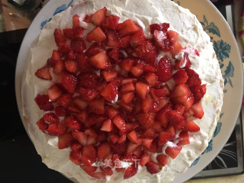 Eight Inch Strawberry Durian Naked Cake