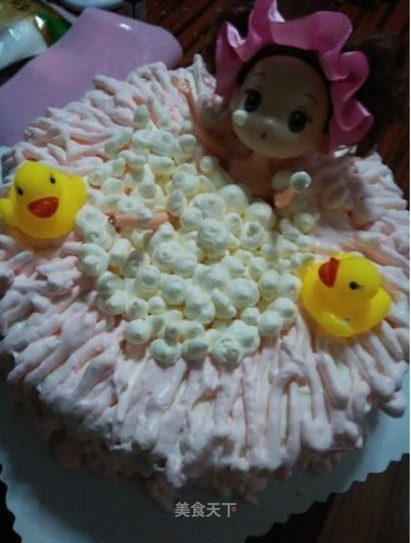 Confused Doll Bath Cake, Bubble Bath, Barbie Doll Cake (detailed Production Process of Connotation Majestic Cake) recipe