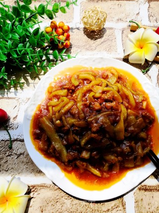 Eggplant Strips with Minced Meat recipe