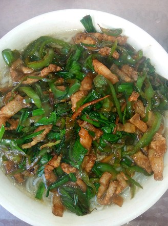 Green Pepper Shredded Pork Noodle recipe